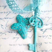 Схема вышивки «бирюзовый ключ»