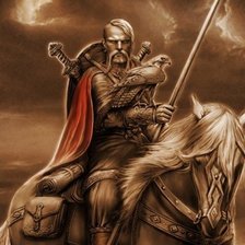 Схема вышивки «Князь Святослав с соколом»