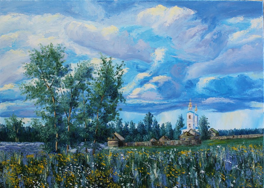 пейзаж - лето, небо, пейзаж - оригинал