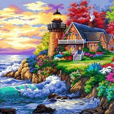 Схема вышивки «маяк»