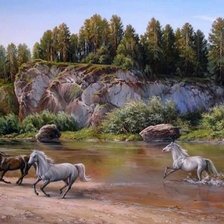 Схема вышивки «пейзаж»