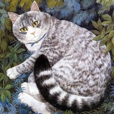 Схема вышивки «Котик»