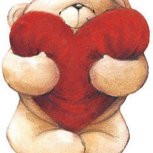 Схема вышивки «мишка с сердцем»