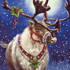 Схема вышивки «олень»