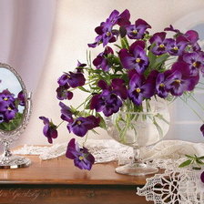 Схема вышивки «анютины глзки»