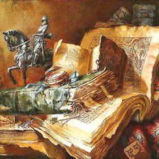 Схема вышивки «Старые книги»