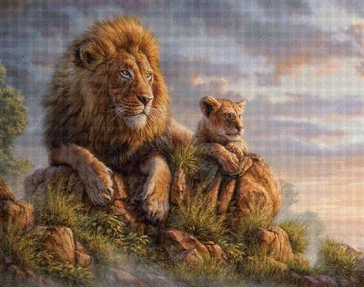 Львы - лев, животные - предпросмотр