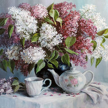 Схема вышивки «Сирень»