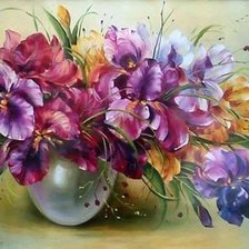 Схема вышивки «великолепные ирисы»