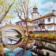 Схема вышивки «Город на воде»