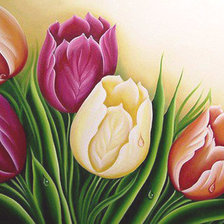 Схема вышивки «Тюльпаны»