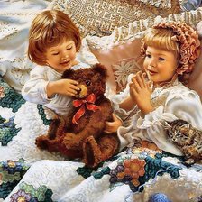 Схема вышивки «любимая игрушка»