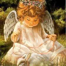 Схема вышивки «ангел»