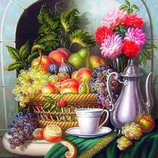 Схема вышивки «натюрморт в старинном стиле»