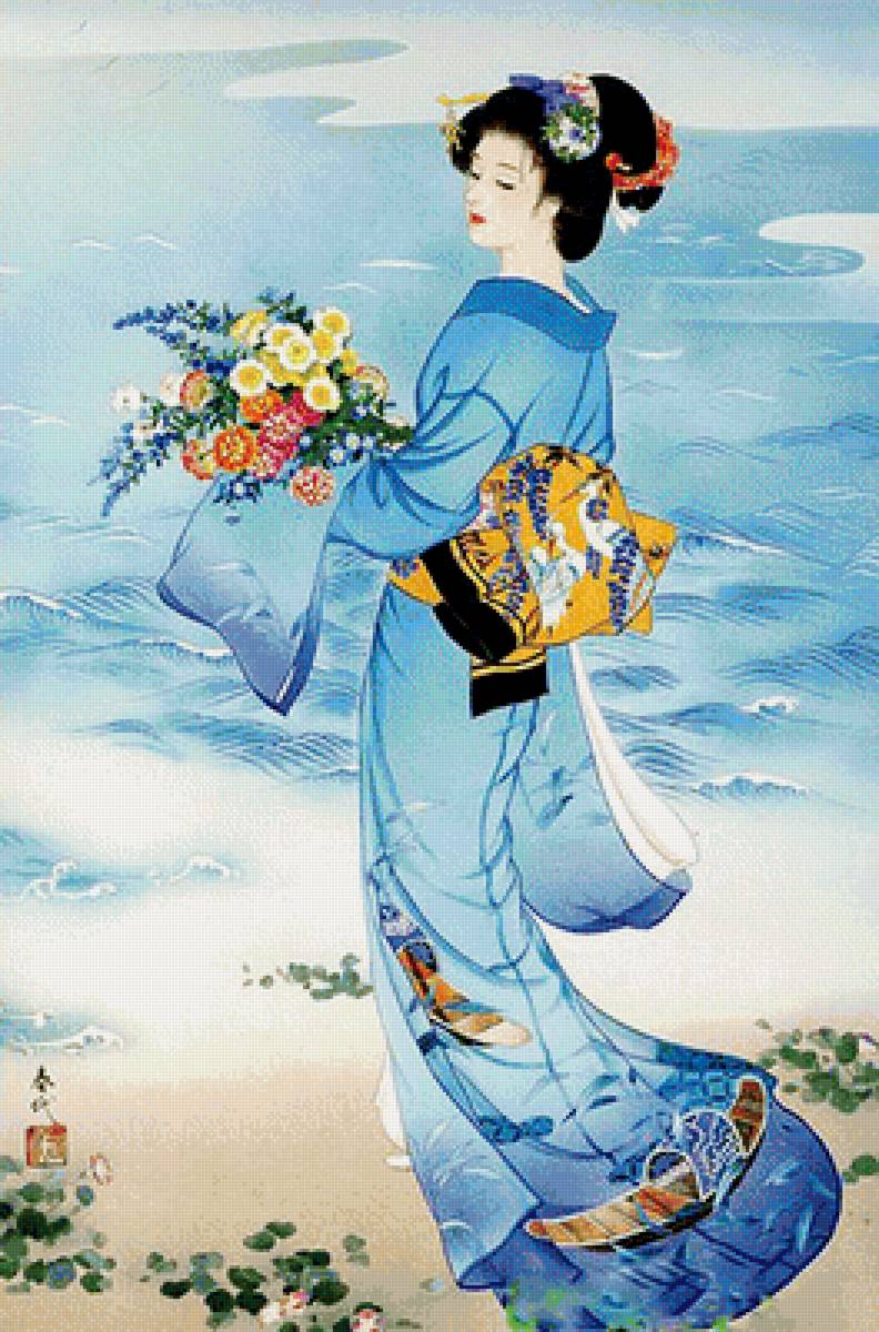 японские мотивы - японки, женщины, весна, япония, лето, танец - предпросмотр