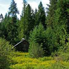 Схема вышивки «Лесная избушка»