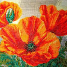 Схема вышивки «маки»