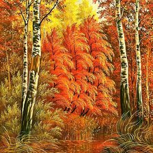 Схема вышивки «"В багрец и золото одетые леса..."»