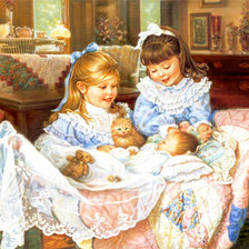 Схема вышивки «Сестрёнки»