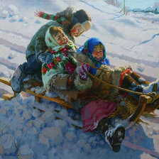 Схема вышивки «с горки»