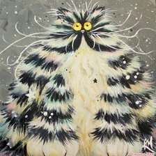 Схема вышивки «Полосатый кот»