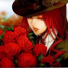 девушка с розами