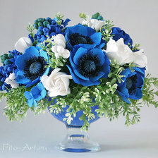 Схема вышивки «Синие маки»