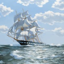 Схема вышивки «бригантина»