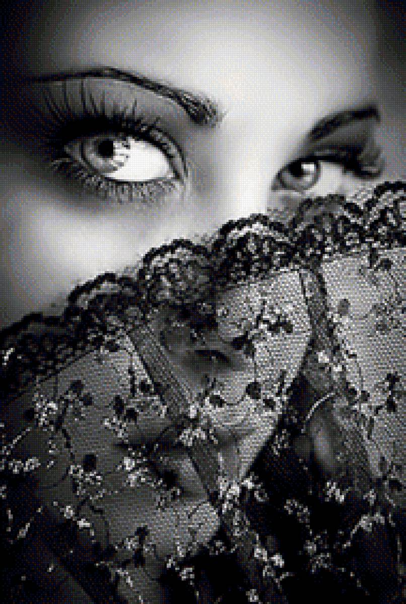 Взгляд - веер, девушка, взгляд - предпросмотр