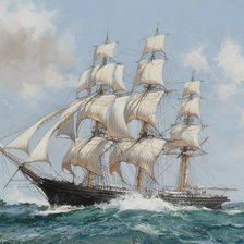 Схема вышивки «парусник»