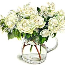 Схема вышивки «Букет роз»