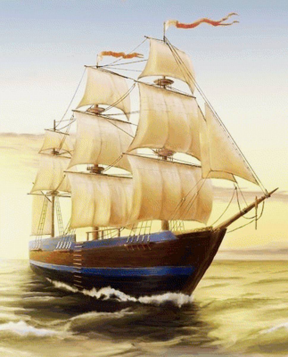 парусник - корабль, парусник, парус - предпросмотр