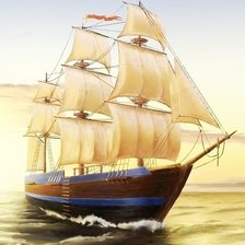 Схема вышивки «парусник»