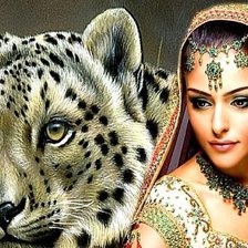 Схема вышивки «тигр»