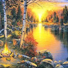 Схема вышивки «Закат»