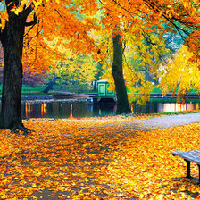 Схема вышивки «осенний парк»