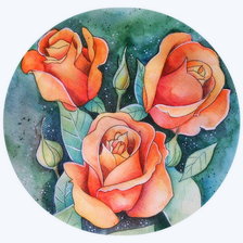 Схема вышивки «Розы»