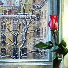 Схема вышивки «Вид из окна»