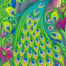 Схема вышивки «Павлин»