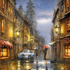 Схема вышивки «Дождь»