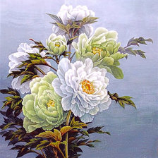 Схема вышивки «Китайские пионы»