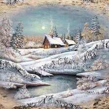 Схема вышивки «пейзаж»