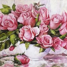 Схема вышивки «Акварельные розы»