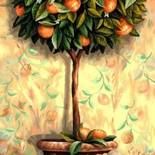 Схема вышивки «апельсиновое дерево»