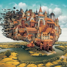 Схема вышивки «летающий замок 2»