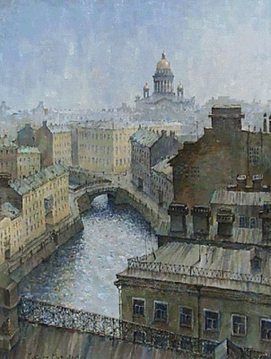 Худ. Роберт Миф (Мифтахутдинов). Санкт-Петербург - живопись., пейзаж, санкт-петербург - предпросмотр