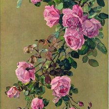 Схема вышивки «ветка розы»