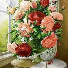 Схема вышивки «pivonie»