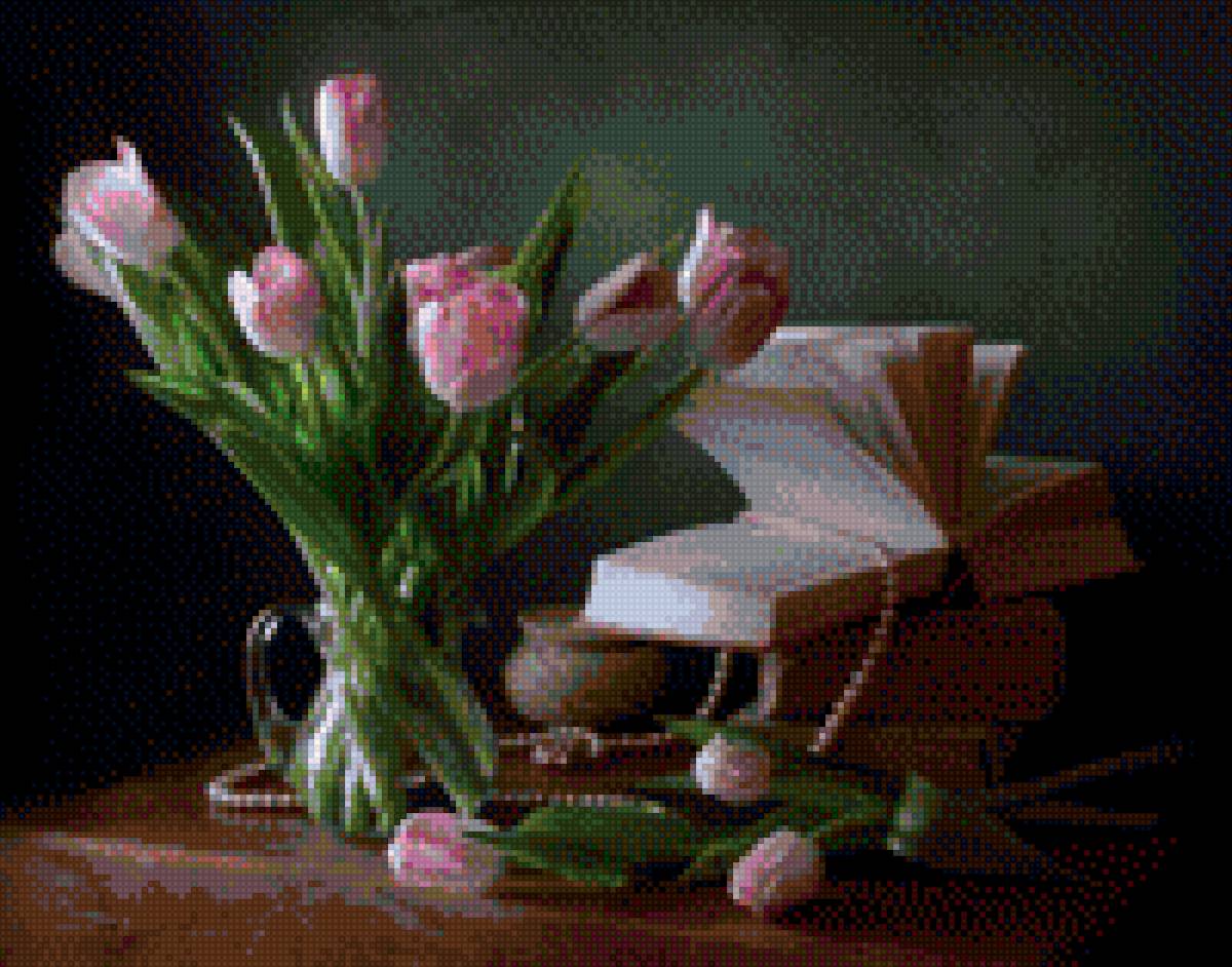 книга и цветы - предпросмотр