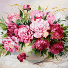 Схема вышивки «пионы»